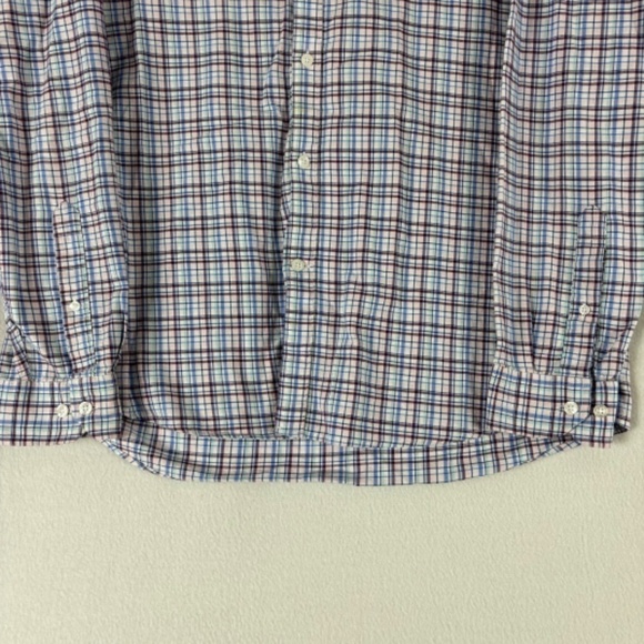 Le Tigre men’s Long Sleeve Button Down White with Red/Blue Stripes Size L - Picture 4 of 10